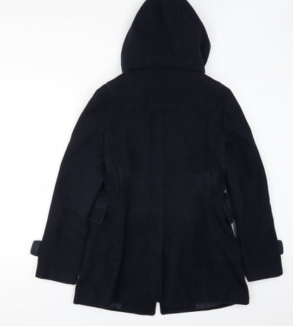Therapy Womens Blue   Pea Coat Coat Size 10