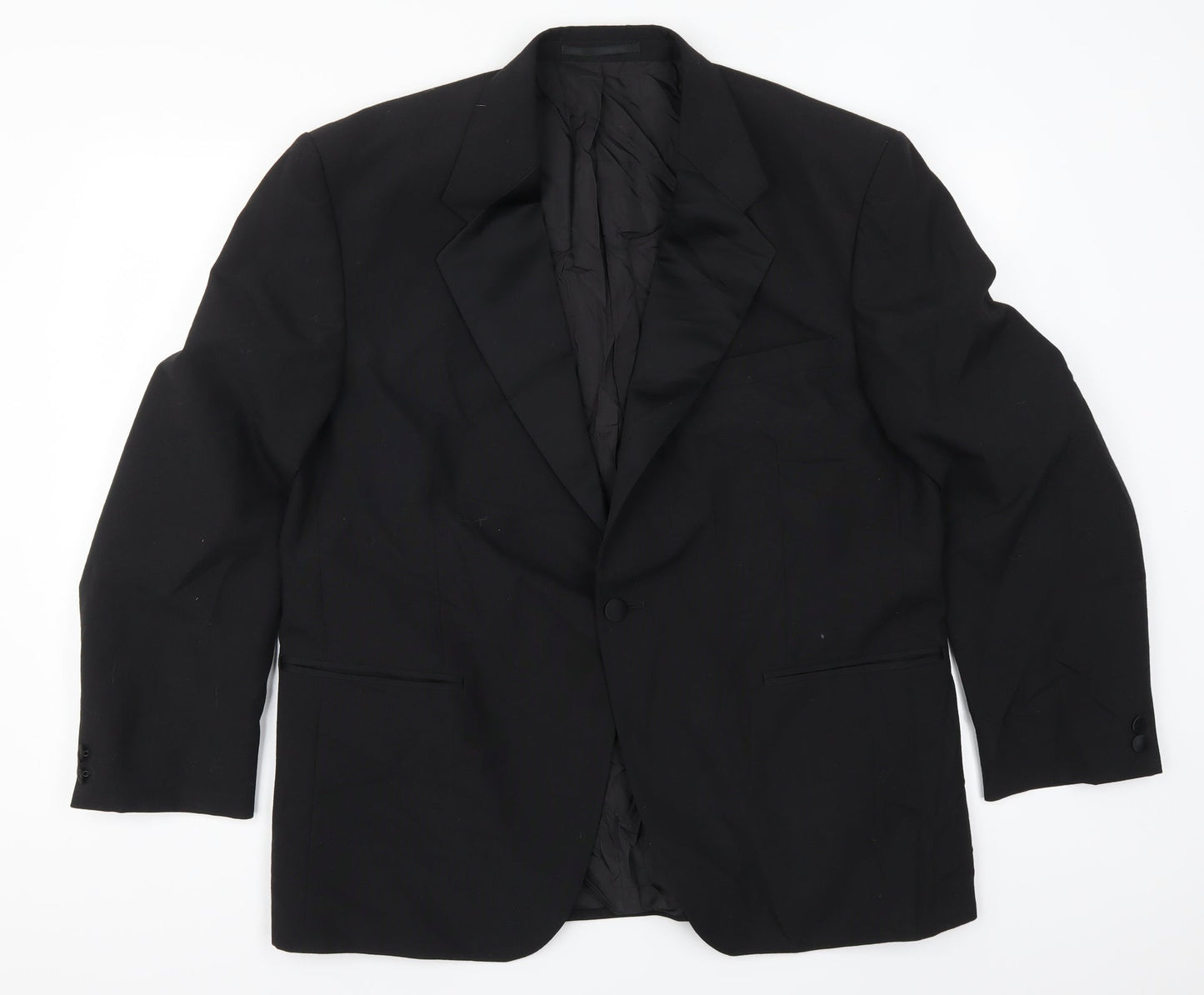 Mens UK Size 44 Preworn Regular Black Suit Jacket