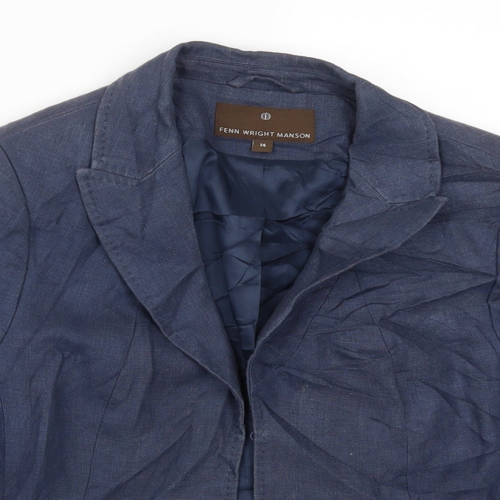 Fenn Wright Manson Womens Blue   Jacket  Size 14