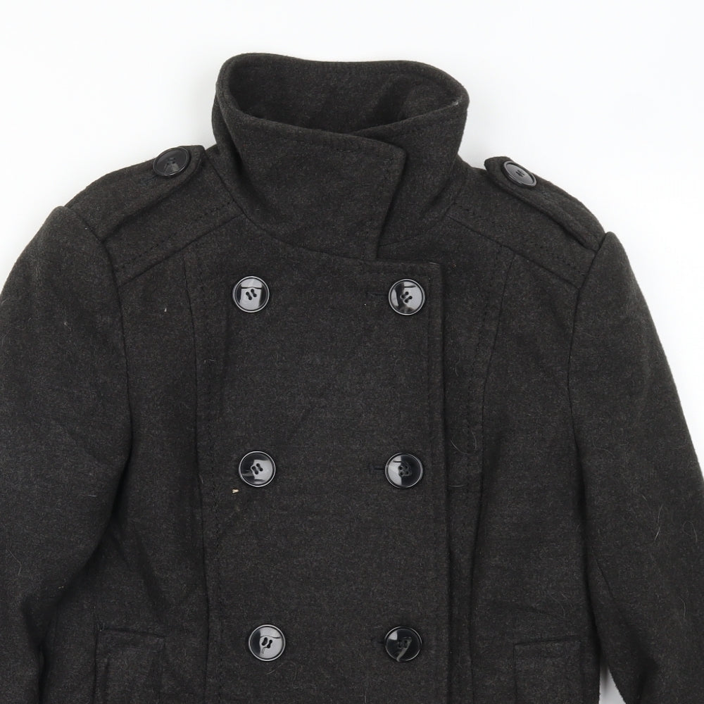 Womens UK Size 6 H&M Grey Trench Coat