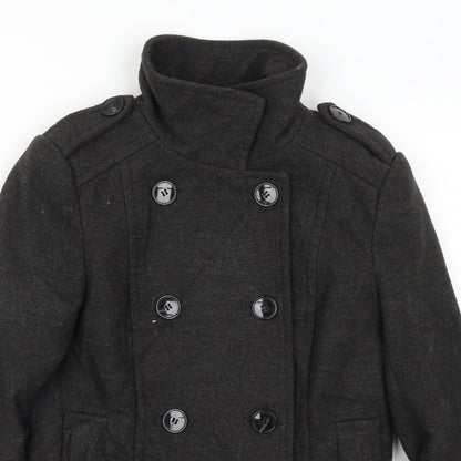 Womens UK Size 6 H&M Grey Trench Coat