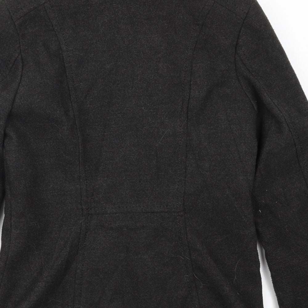 Womens UK Size 6 H&M Grey Trench Coat