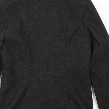 Womens UK Size 6 H&M Grey Trench Coat