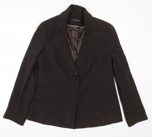 Womens UK Size 14 Planet Regular Brown Suit Jacket
