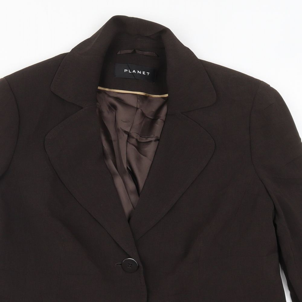Womens UK Size 14 Planet Regular Brown Suit Jacket