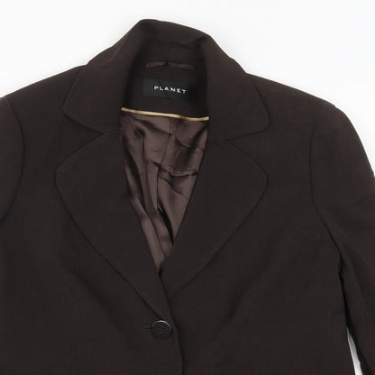 Womens UK Size 14 Planet Regular Brown Suit Jacket