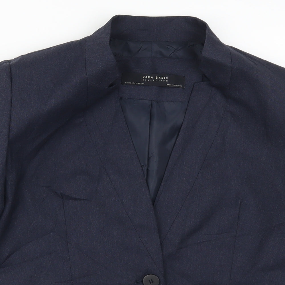 Zara Womens Blue   Jacket Suit Jacket Size 14