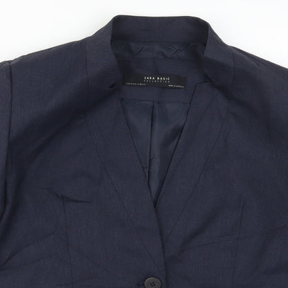Zara Womens Blue   Jacket Suit Jacket Size 14