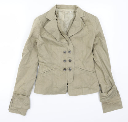 Imperial Womens Beige Striped  Jacket  Size M