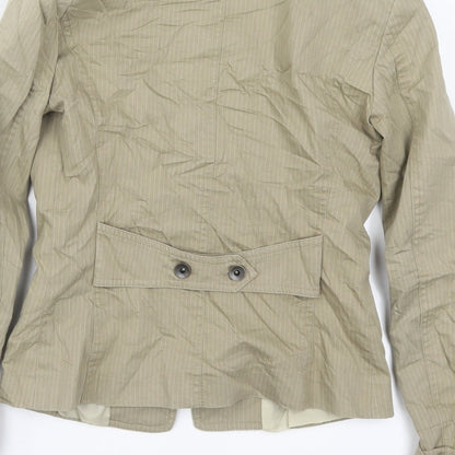 Imperial Womens Beige Striped  Jacket  Size M