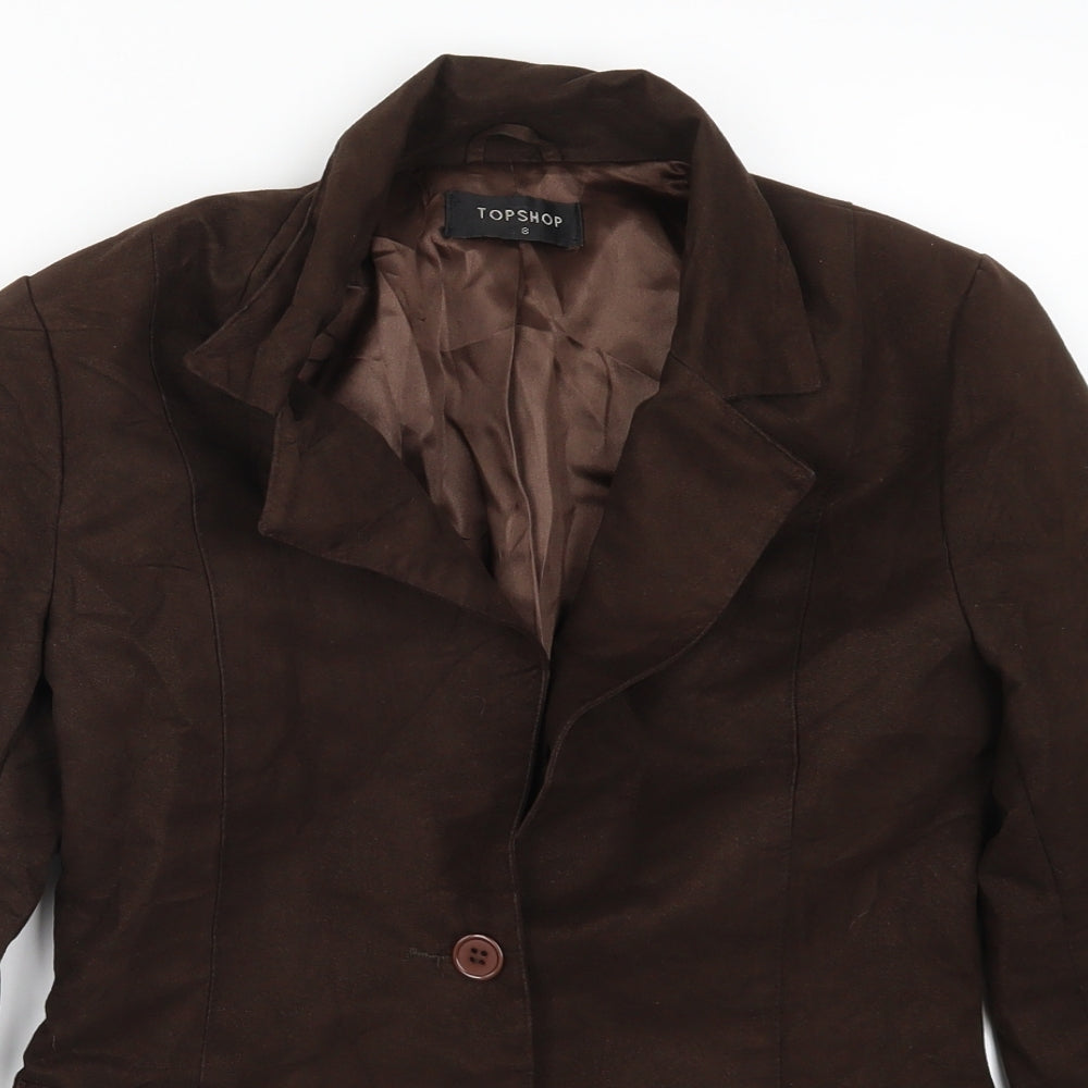 Topshop Womens Brown   Jacket Suit Jacket Size 8
