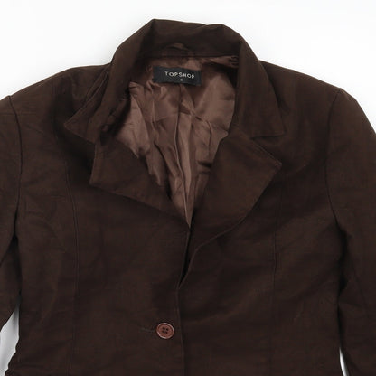 Topshop Womens Brown   Jacket Suit Jacket Size 8