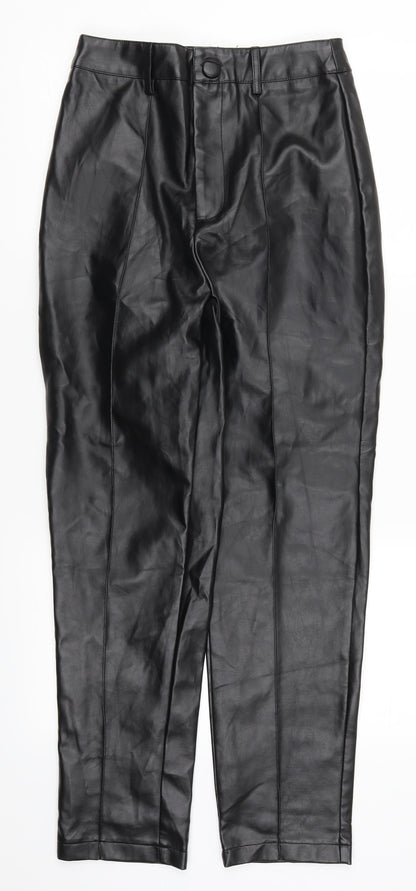 Womens UK Size 6 Missguided Regular Fit  Black Trousers