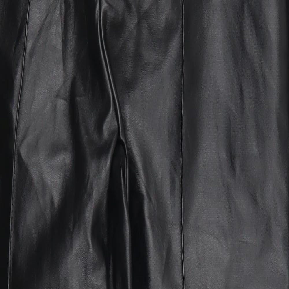 Womens UK Size 6 Missguided Regular Fit  Black Trousers