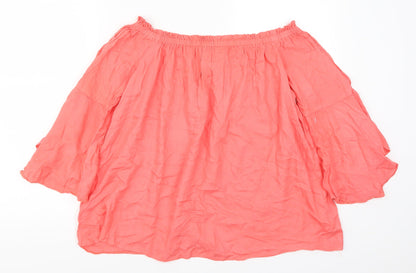 F&F Womens Pink   Basic Blouse Size 14