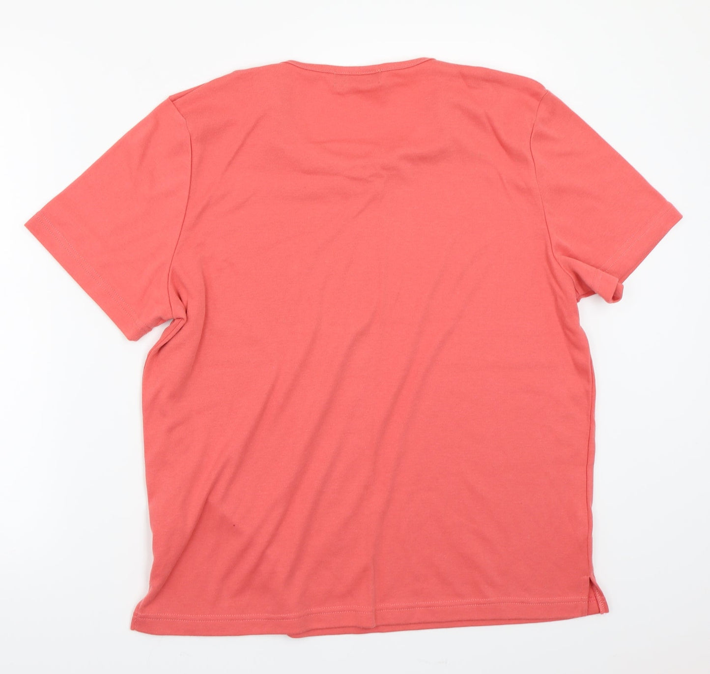 Womens UK Size XL fabrizio Pink Basic T-Shirt