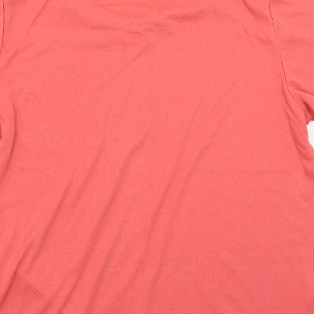 Womens UK Size XL fabrizio Pink Basic T-Shirt