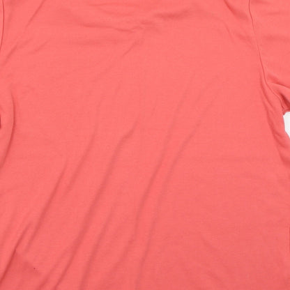 Womens UK Size XL fabrizio Pink Basic T-Shirt