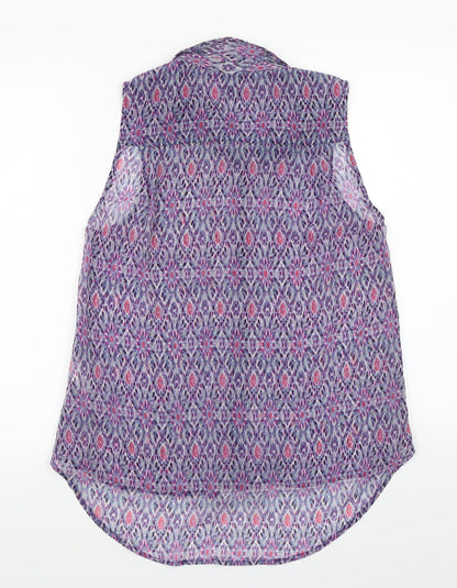 Womens UK Size 8 H&M Purple Basic Blouse