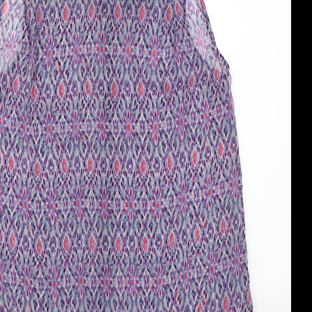 Womens UK Size 8 H&M Purple Basic Blouse
