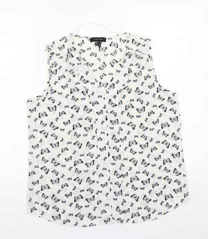 Primark Womens White   Basic Button-Up Size 12