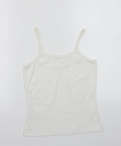 Womens UK Size M fabrizio White Basic T-Shirt