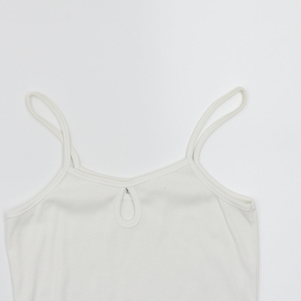 Womens UK Size M fabrizio White Basic T-Shirt