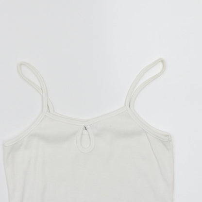 Womens UK Size M fabrizio White Basic T-Shirt