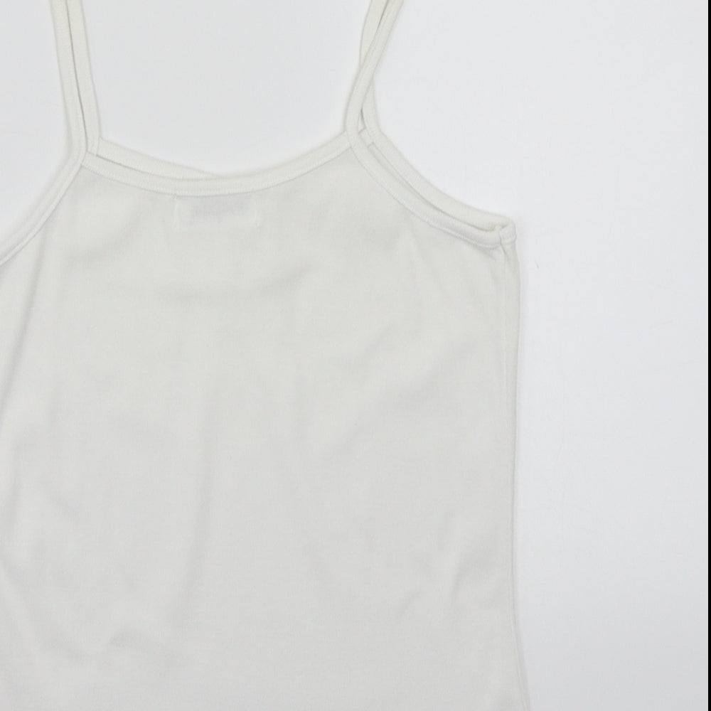 Womens UK Size M fabrizio White Basic T-Shirt