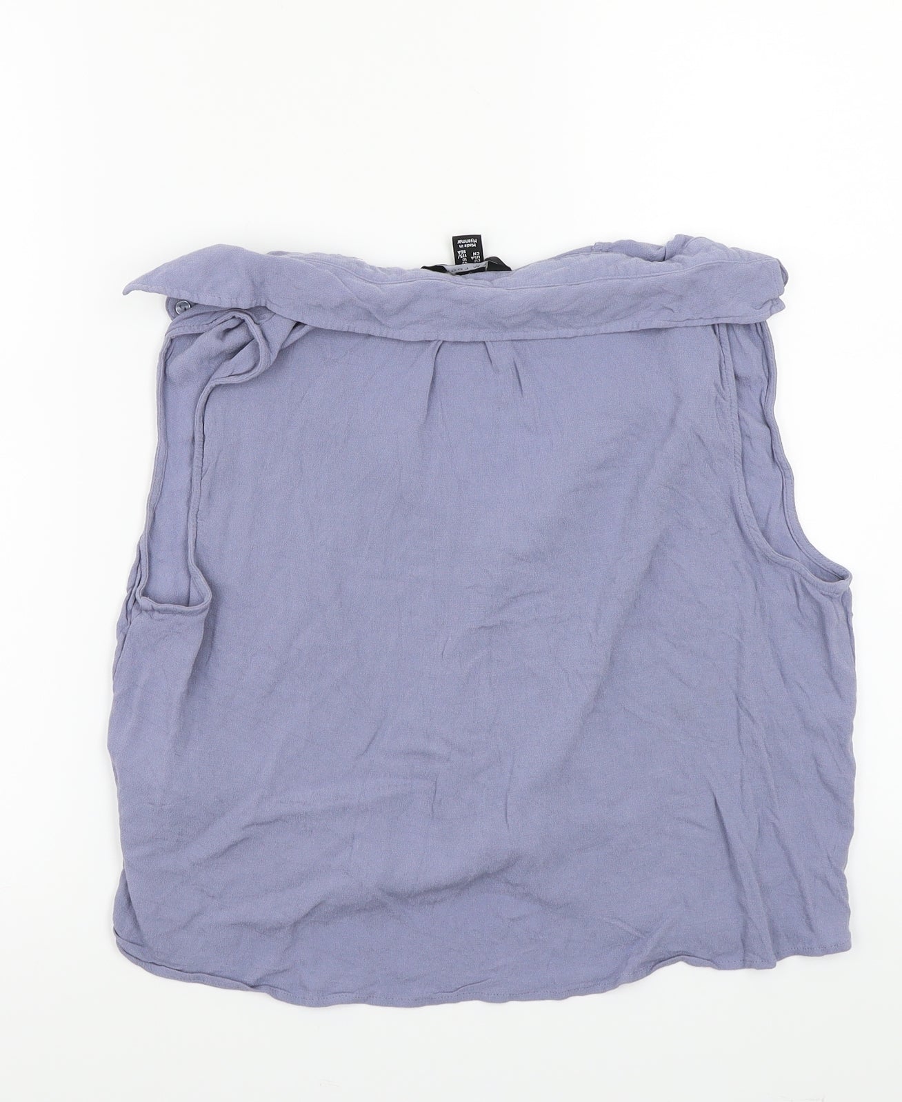 Womens UK Size 14 Newlook Blue Basic Button-Up