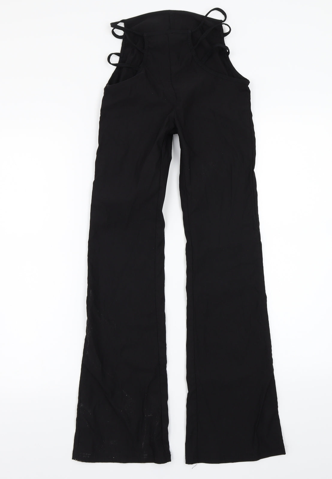 Womens UK Size M Preworn Regular Fit  Black Trousers