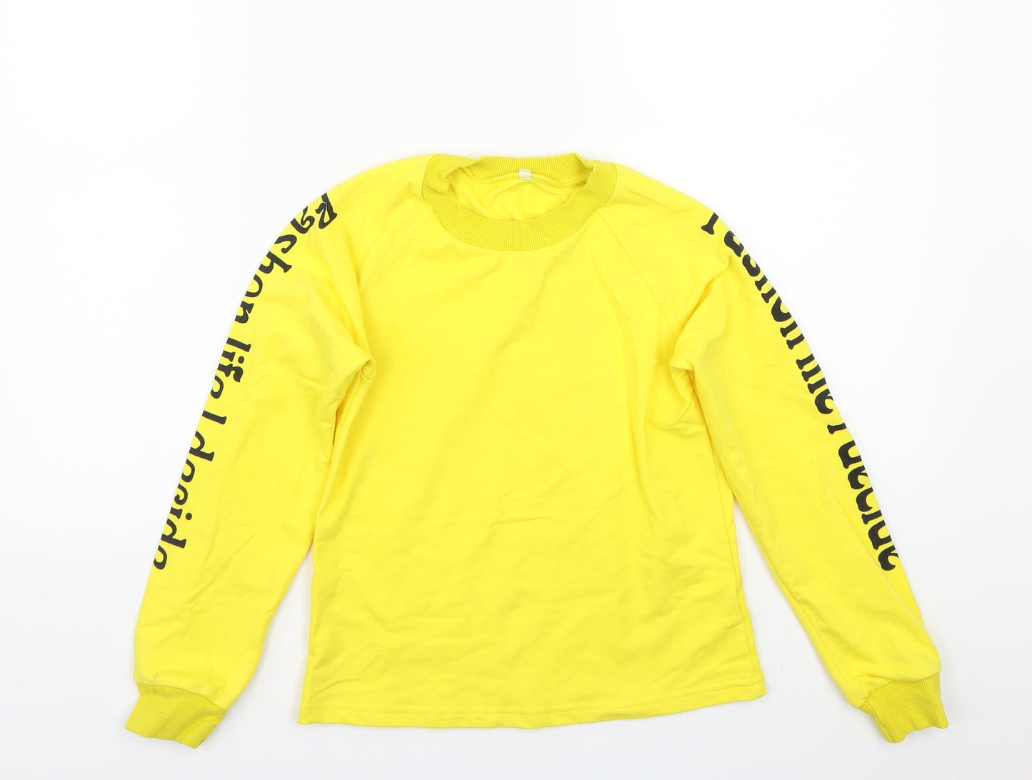 Preworn Girls Yellow  Rayon Pullover Jumper Size S
