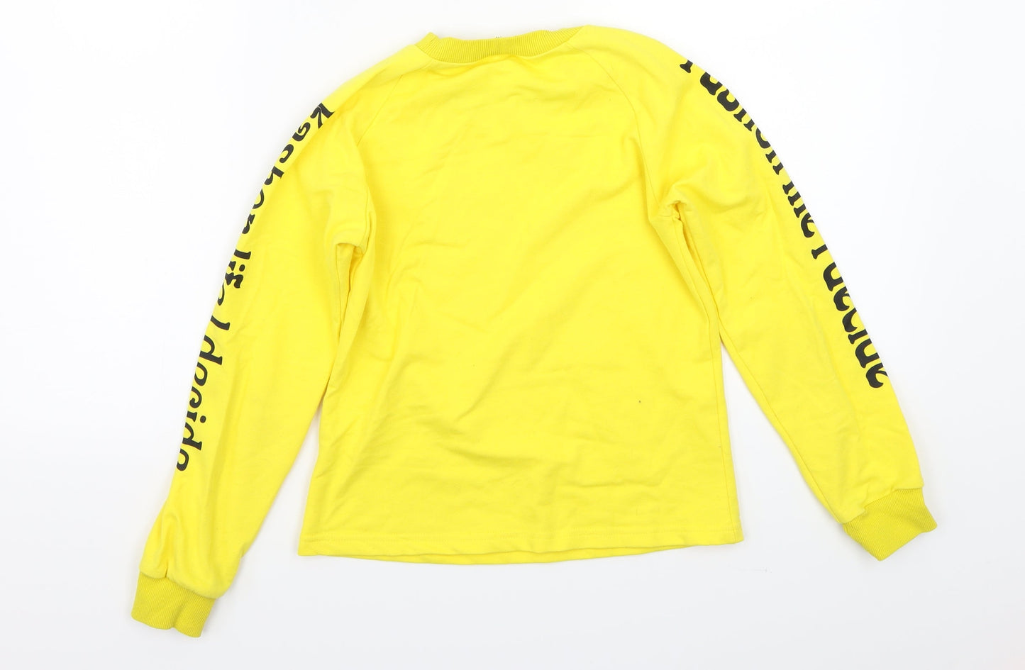 Preworn Girls Yellow  Rayon Pullover Jumper Size S