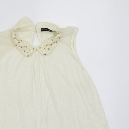 Primark Womens Ivory   Basic T-Shirt Size 8