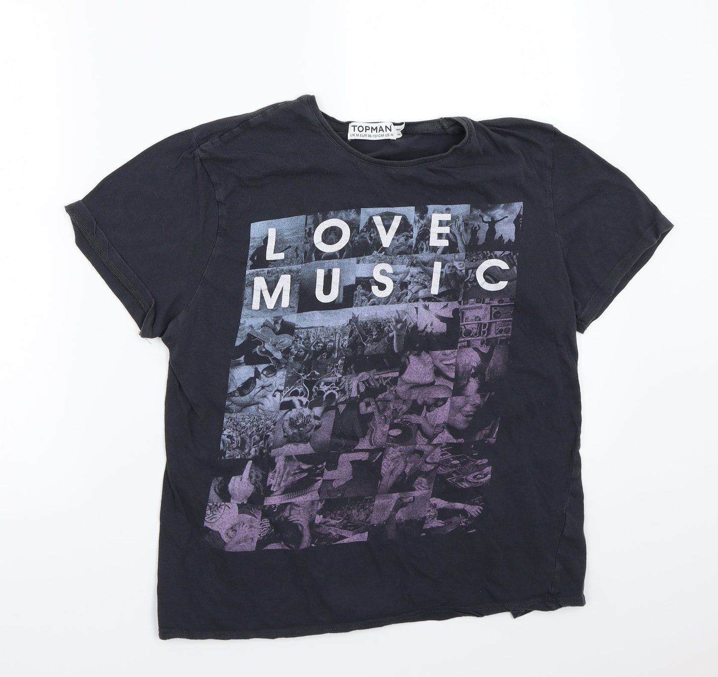 Womens UK Size M Topman Grey Basic T-Shirt