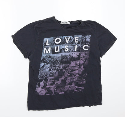 Womens UK Size M Topman Grey Basic T-Shirt