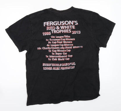 Club Womens Black   Basic T-Shirt Size L