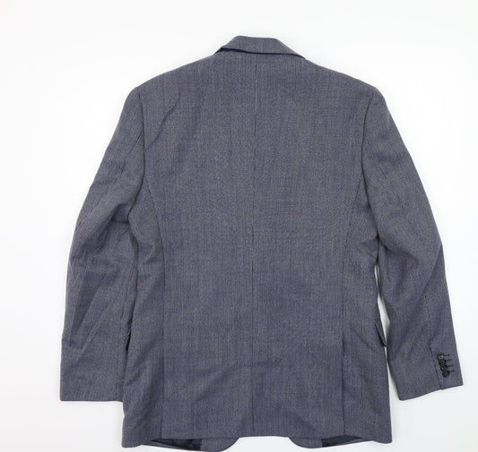 Mens UK Size 38 Marks and Spencer Regular Blue Suit Jacket