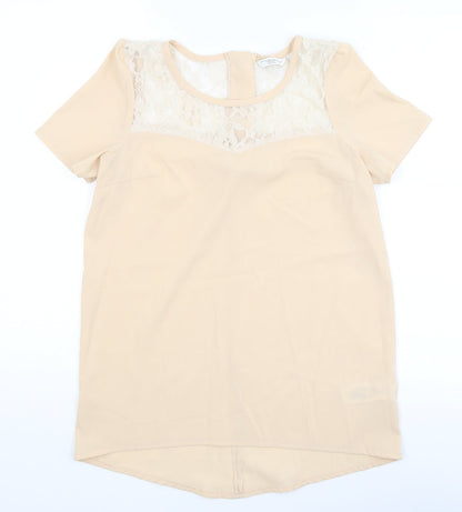 Womens UK Size 8 New Look Pink Basic Blouse