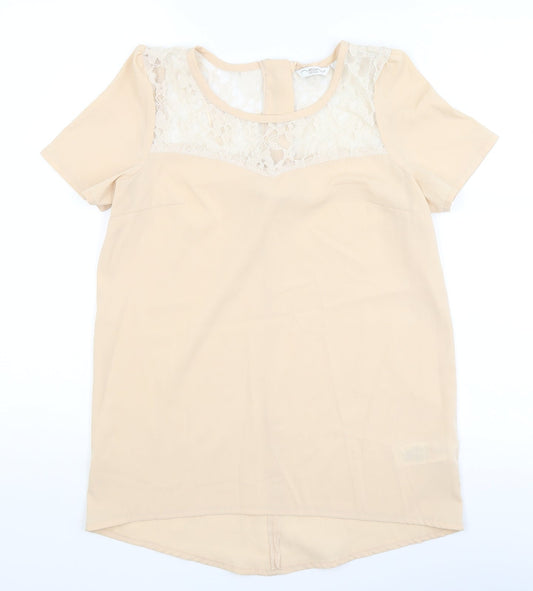 Womens UK Size 8 New Look Pink Basic Blouse