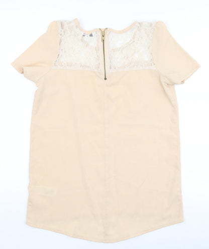 Womens UK Size 8 New Look Pink Basic Blouse