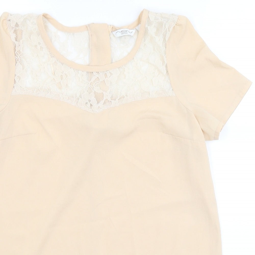 Womens UK Size 8 New Look Pink Basic Blouse