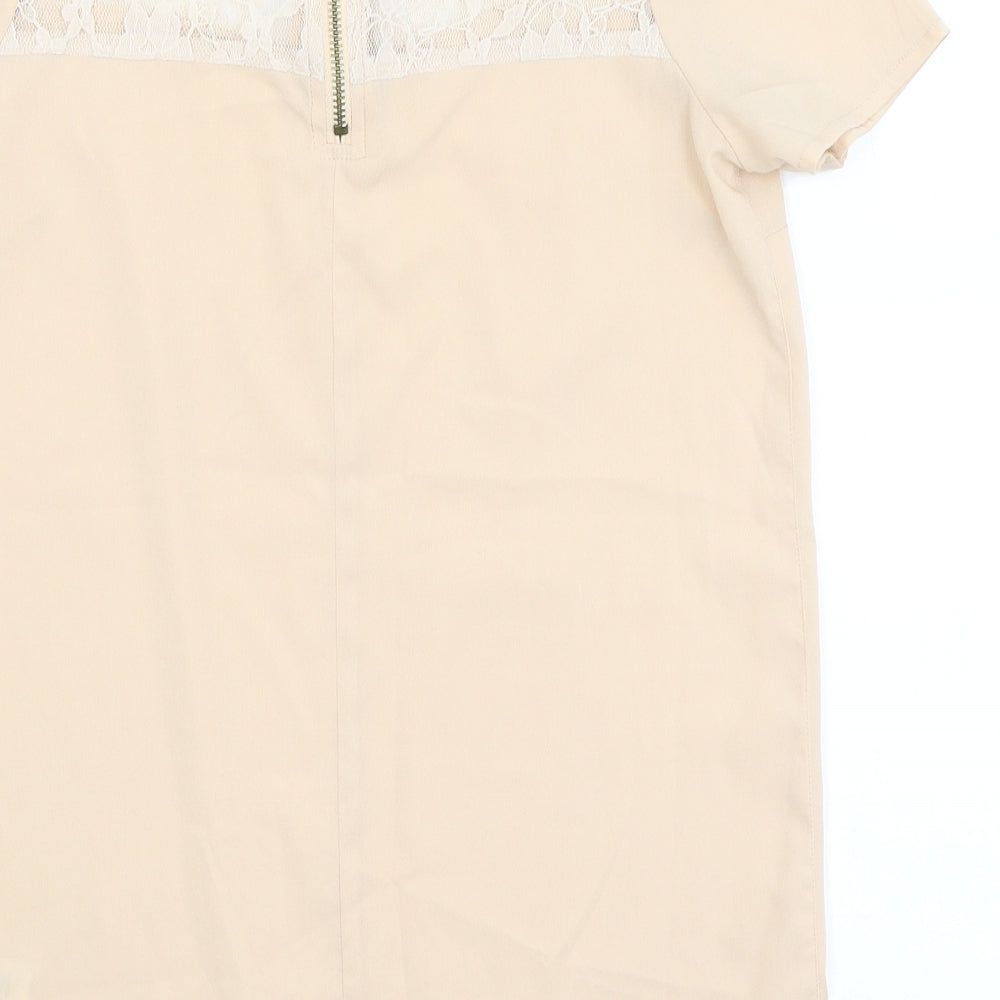 Womens UK Size 8 New Look Pink Basic Blouse