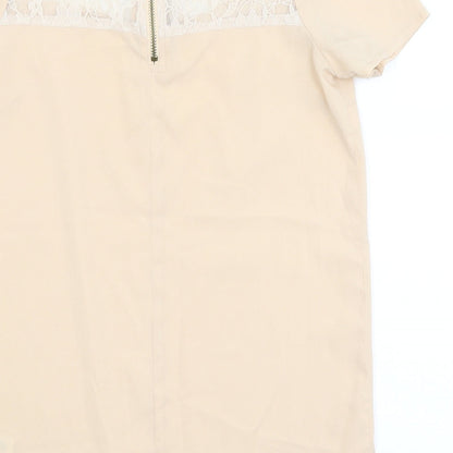 Womens UK Size 8 New Look Pink Basic Blouse