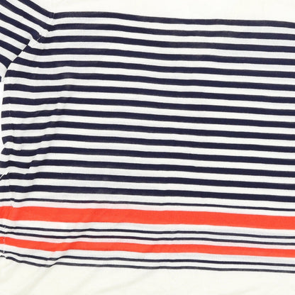 F&F Womens White Striped  Pullover Jumper Size 10
