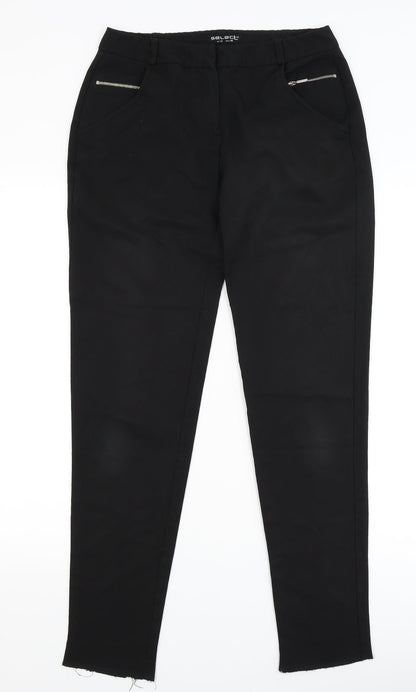Womens UK Size 10 Select Slim Fit Dress Pants Black Trousers