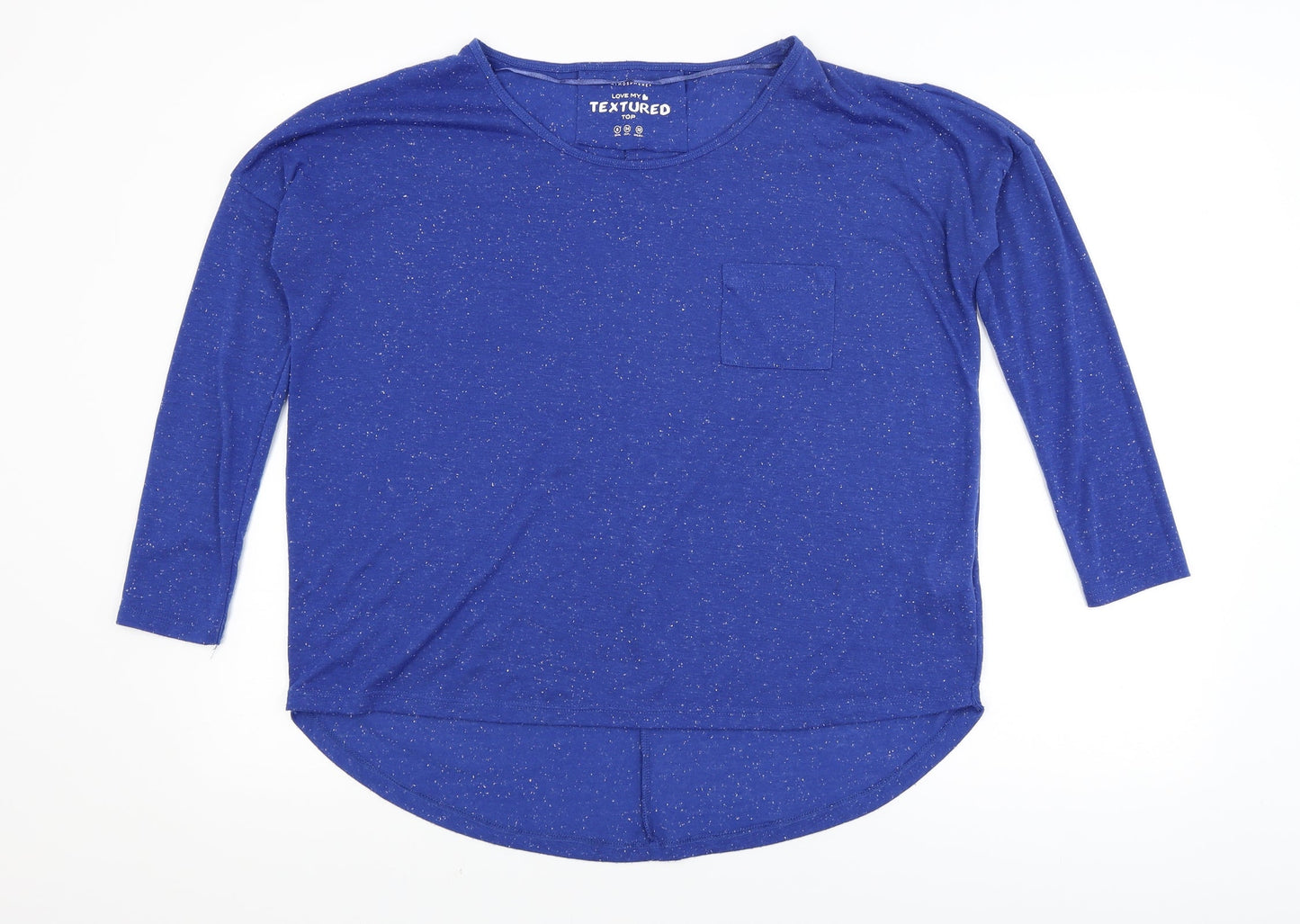 Womens UK Size 6 Atmosphere Blue Basic T-Shirt