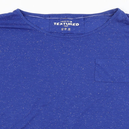 Womens UK Size 6 Atmosphere Blue Basic T-Shirt