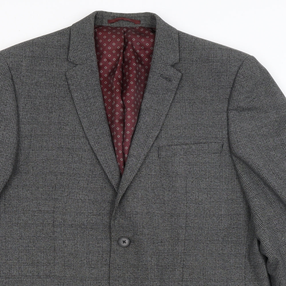 Mens UK Size 42 T&W Regular Grey Suit Jacket