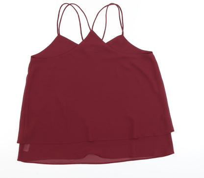 New Look Womens Red   Camisole Tank Size 10